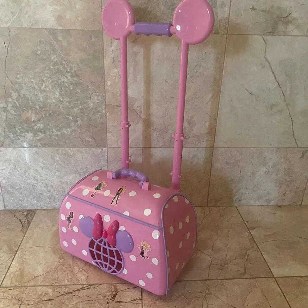 Disney Minnie Mouse Roll Around Pet Carrier Rolling bag Kids toy